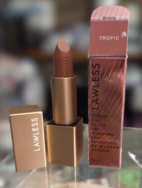 Lawless Forget The Filler Lip-Plumping Line-Smoothing Cream Lipstick in Tropic